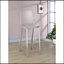 Ensemble de 2 tabourets de bar transparents et chromés