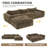 Ishmam Fully Compression Modular Boneless Sectional Sofa with Movable Ottoman-114114606