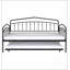 Lit de jour simple Fox avec lit gigogne simple, noir
