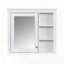 Armoire à pharmacie murale moderne avec tablettes ouvertes-344063561