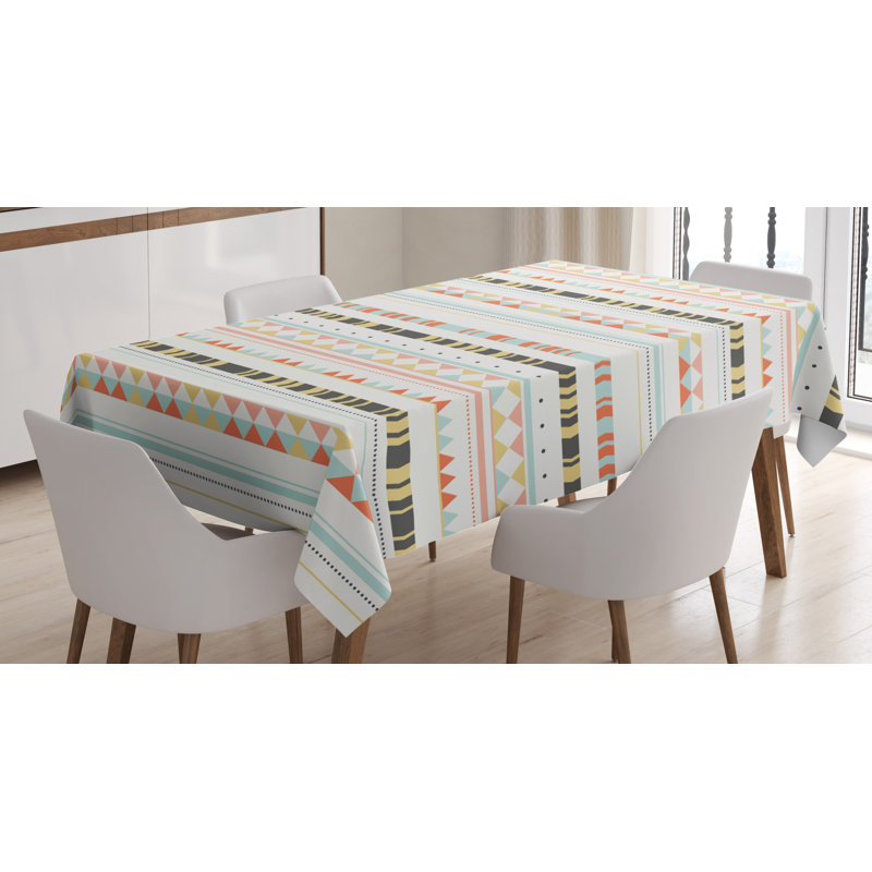Geometric Tablecloth, 70" L x 52" W