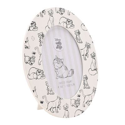 Disney Cats & Dogs Cat Print Oval Photo Frame 4" x 6"