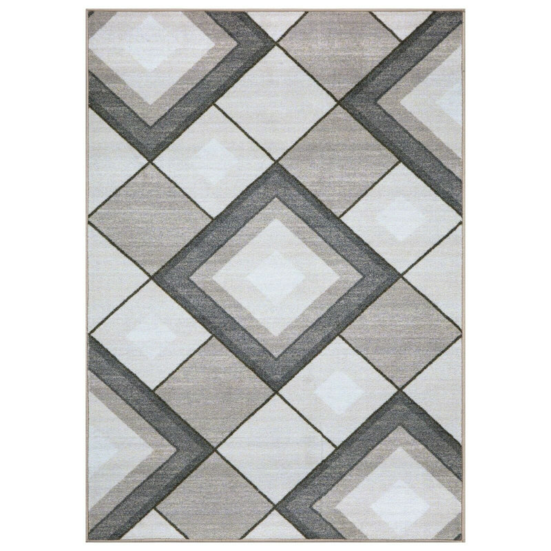 Gibeon Geometric Area Rug, Rectangle 60 x 112cm