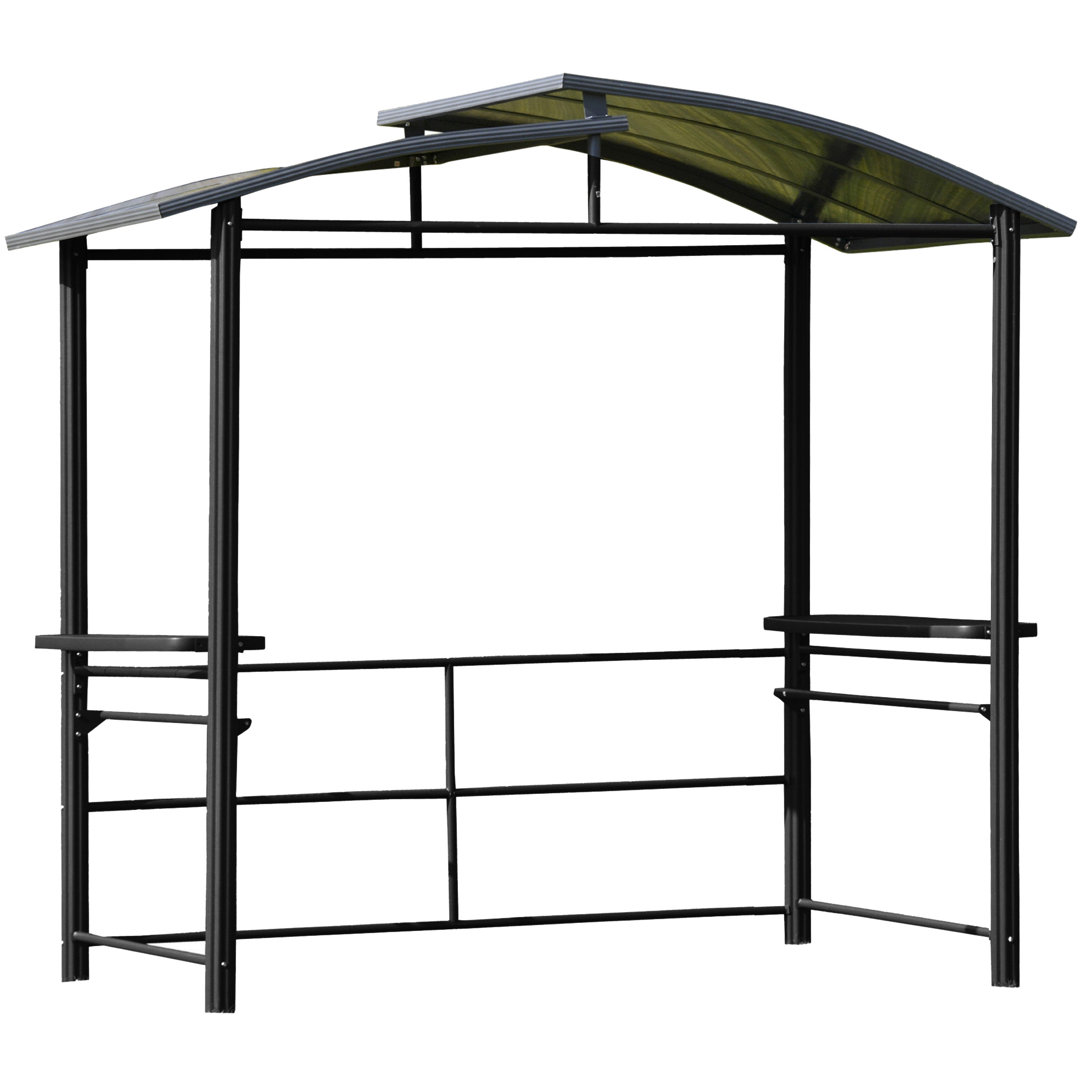 8 Ft. W x 5 Ft. D Steel Grill Gazebo Canopy Outsunny