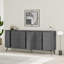 183cm Wide Modern Geometric Sideboard Storage with Push-to-open Doors-88079591