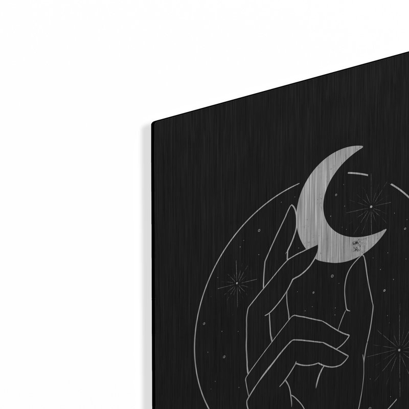 Art mural en métal luxueux «How to Catch the Moon» par Rachel Nieman, 16 po x 24 po, H 24 po x l 16 po