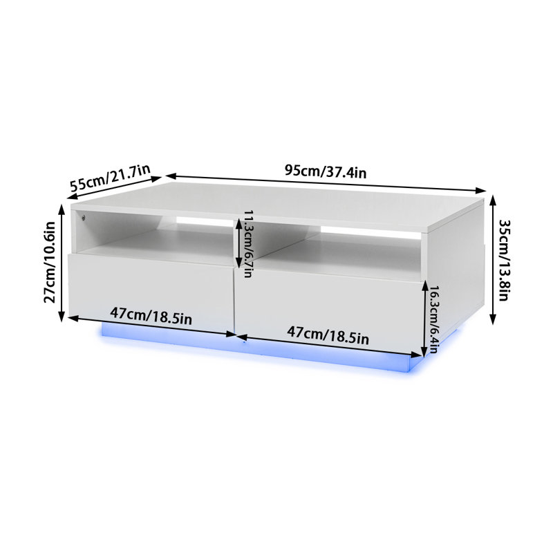 Cainon Coffee Table, White