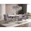 Chaise de salle à manger rembourrée en velours capitonné Element-2084531722