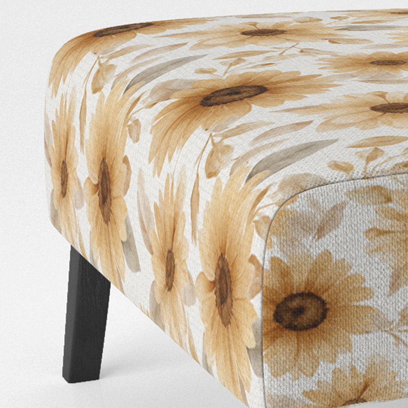 Fauteuil de chambre Floral, Pantoufle sans accoudoirs