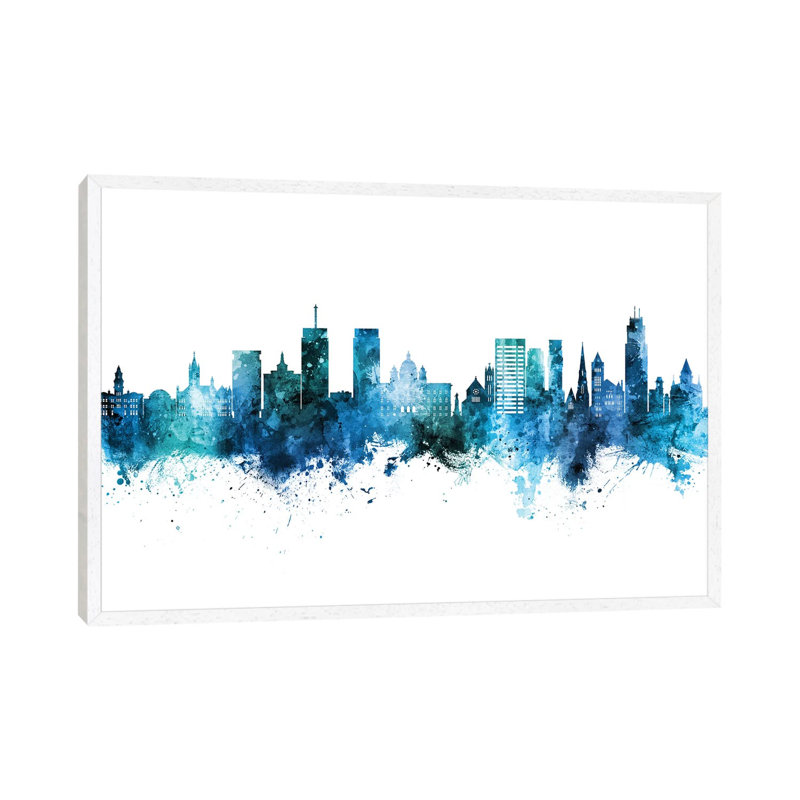 Syracuse New York Skyline by Michael Tompsett - 1 Piece Wall Art on Canvas, 101.6cm H x 152.4cm W x 3.81cm D