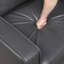 Chaise longue moderne en similicuir gris foncé-375672683