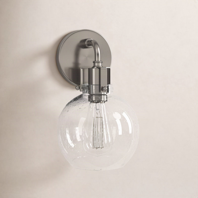 Clara 1 - Light Armed Sconce, Satin Nickel