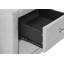 Table de chevet, table de chevet, bout, côté, lampe, tiroir de rangement, chambre à coucher, revêtement, aspect lin gris, transitionnel-93116722