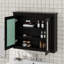 Armoire de rangement murale moderne avec 2 miroirs-180088477