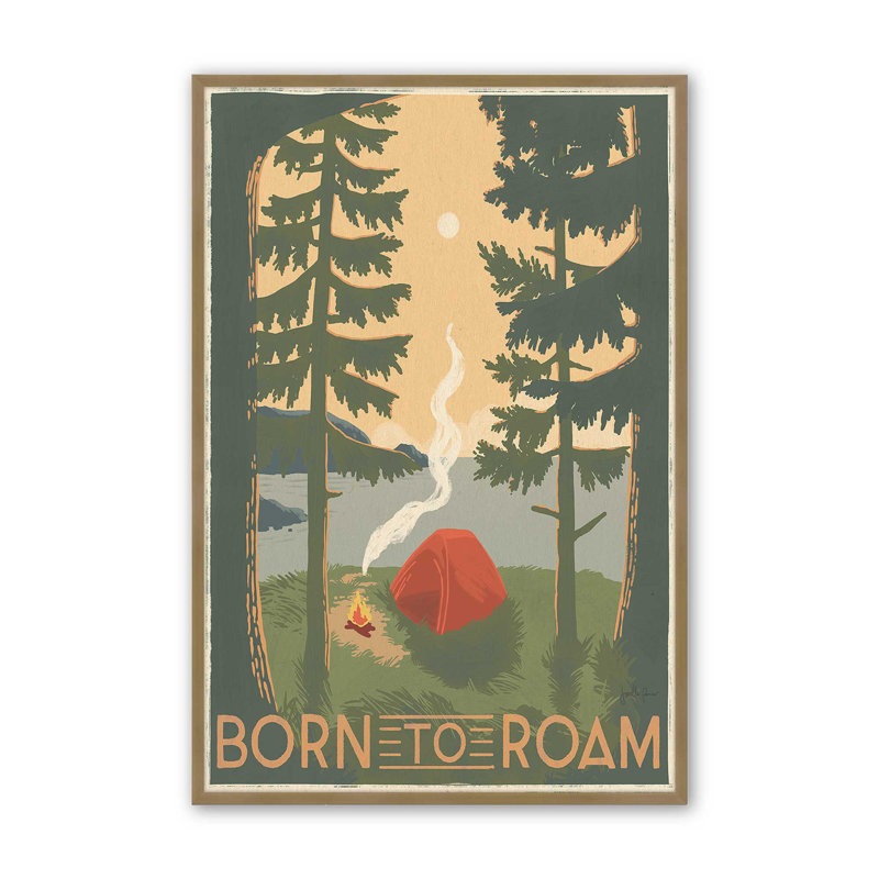 Impression de forêt, Cadre doré brossé, H 25,25 po x l 19,25 po