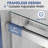 55-59＂W x 75＂H Frameless Double Sliding Shower Door, 5/16＂Tempered Glass Bathroom Shower Door-107484699