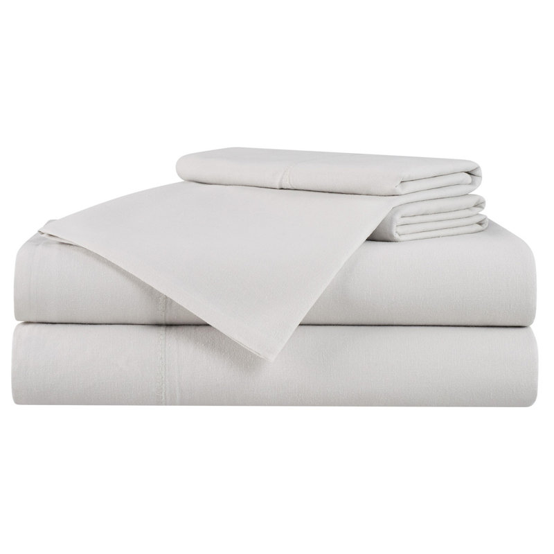 Aston & Arden Linacel And Lyocell Sheet Set TENCEL Sheet Set, Gray, California king