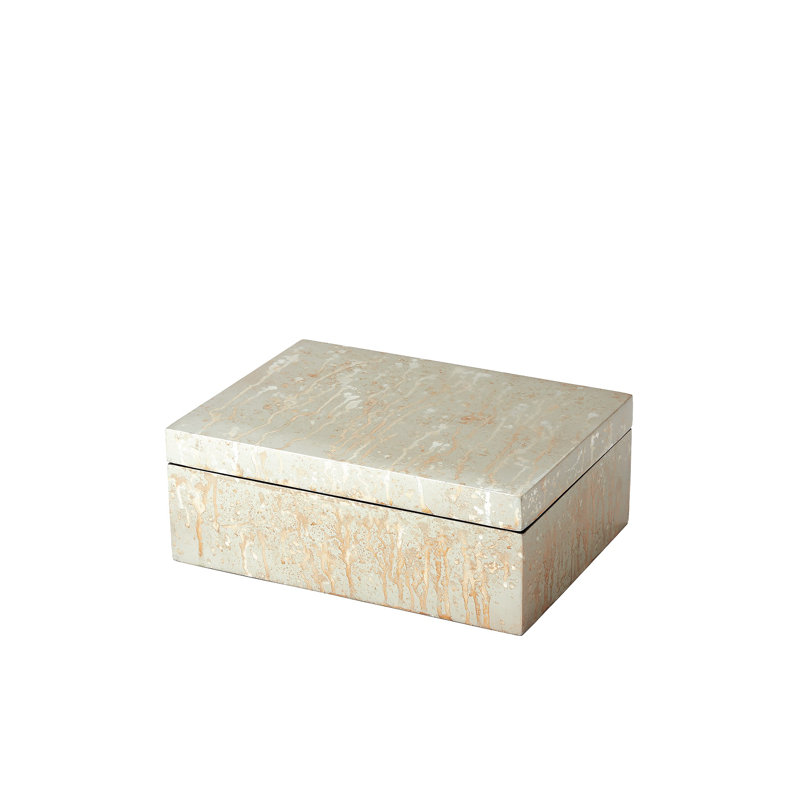 Decorative Box, Large, Champagne Silver