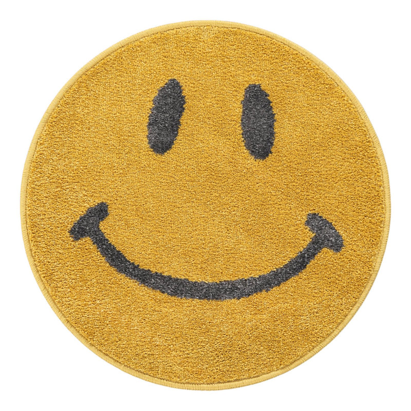 Tapis pour enfant Unique Loom Smilie Whimsy, Rond 2 pi 2 po