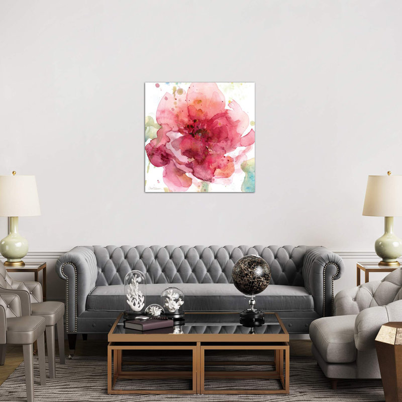 Bold Blush I by Carol Robinson - Painting on Canvas, 45.72 cm H x 45.72 cm W x 3.175 cm D, No Frame