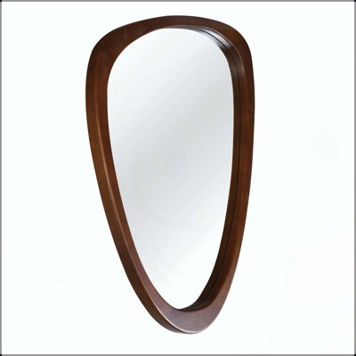 Irregular Solid Wood Frame Decorative Mirror