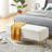 Fuzzy Sherpa Upholstered Storage Bench 43.3" Entryway Bench