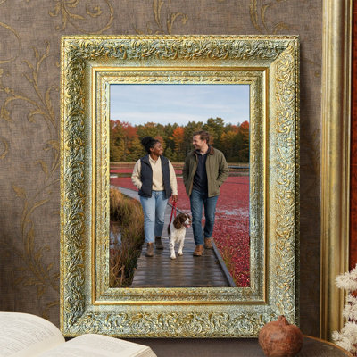 Cadre photo antique doré 1PC pour photos et cadeaux de mariage 8 "x 10"