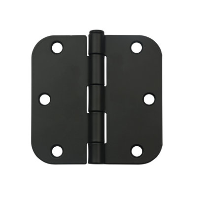 3.5"H x 3.5"W 5/8" Radius Rounded Corners Butt Pair Door Hinge