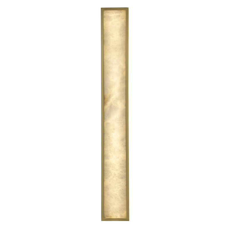 Marilis LED 36" Spanish Alabaster Wall Sconce, Antique Gold