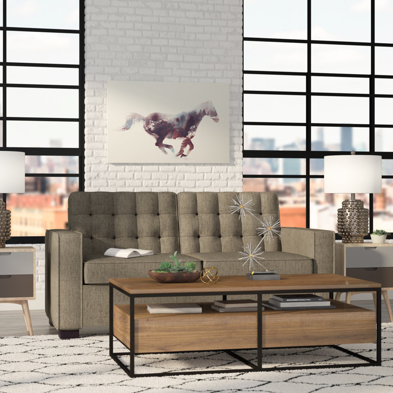 Paulette Solid Wood Frame Coffee Table with Storage