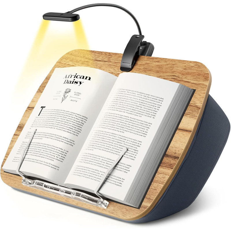 Reading Book Pillow Stand with 3-Colour Adjustable Light