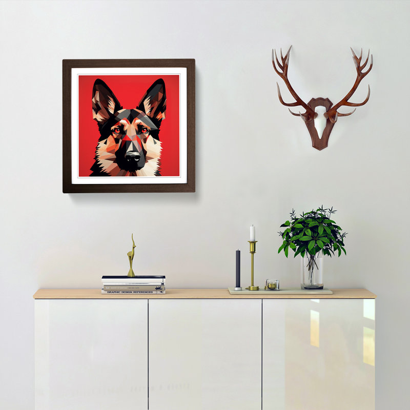 Single Picture Frame Print on Wood, Walnut