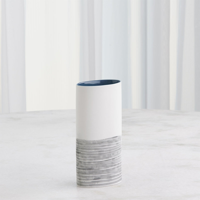 Dash Handmade Porcelain Table Vase, 9" H x 4.25" W x 2.5" D