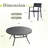 6-Person Round Patio Dining Set With Stackable Chairs-1948938033