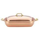 Ruffoni Historia 14.1" Copper Décor Covered Roaster