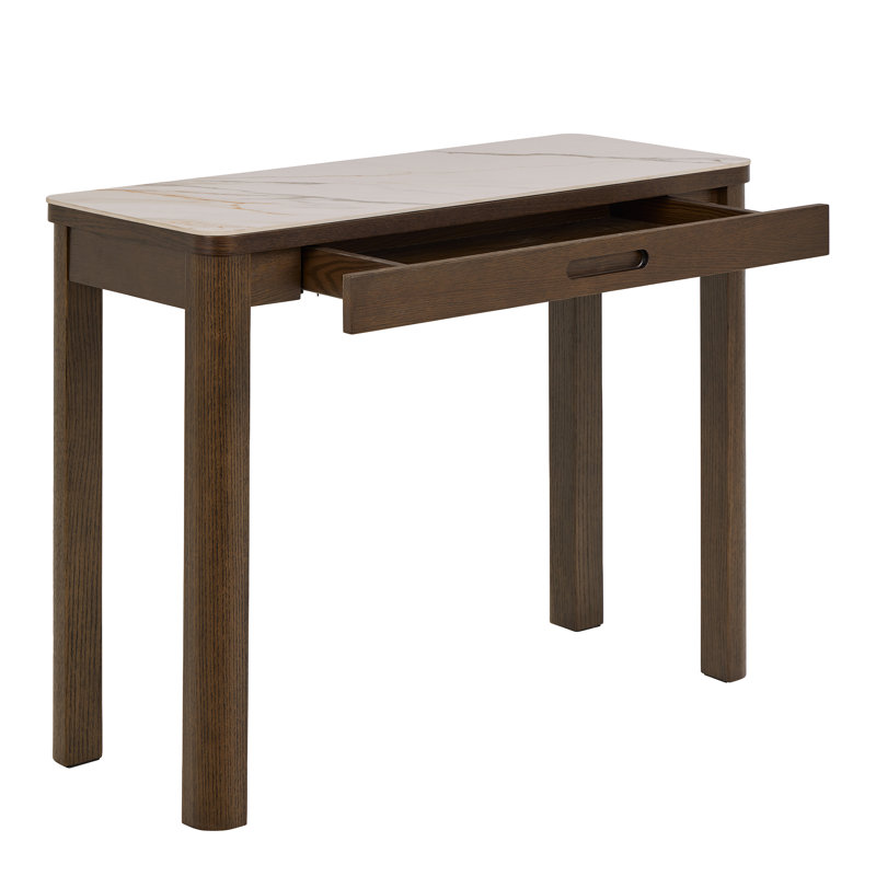 Desiya Console Table 1 Drawer In Cream Ceramic