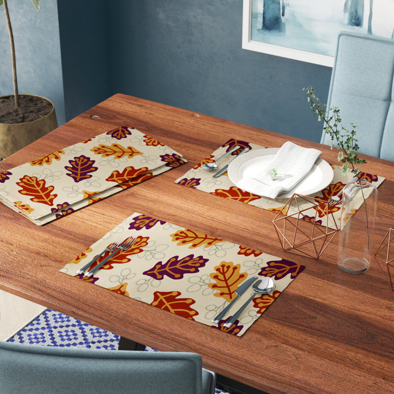 Zeman Polyester Floral Square Napkin, Purple