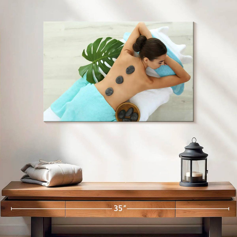 Massage aux pierres de basalte Kerrick Spa, H 16 po x l 24 po