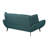 Upholstered Flared Arm Loveseat Teal Blue