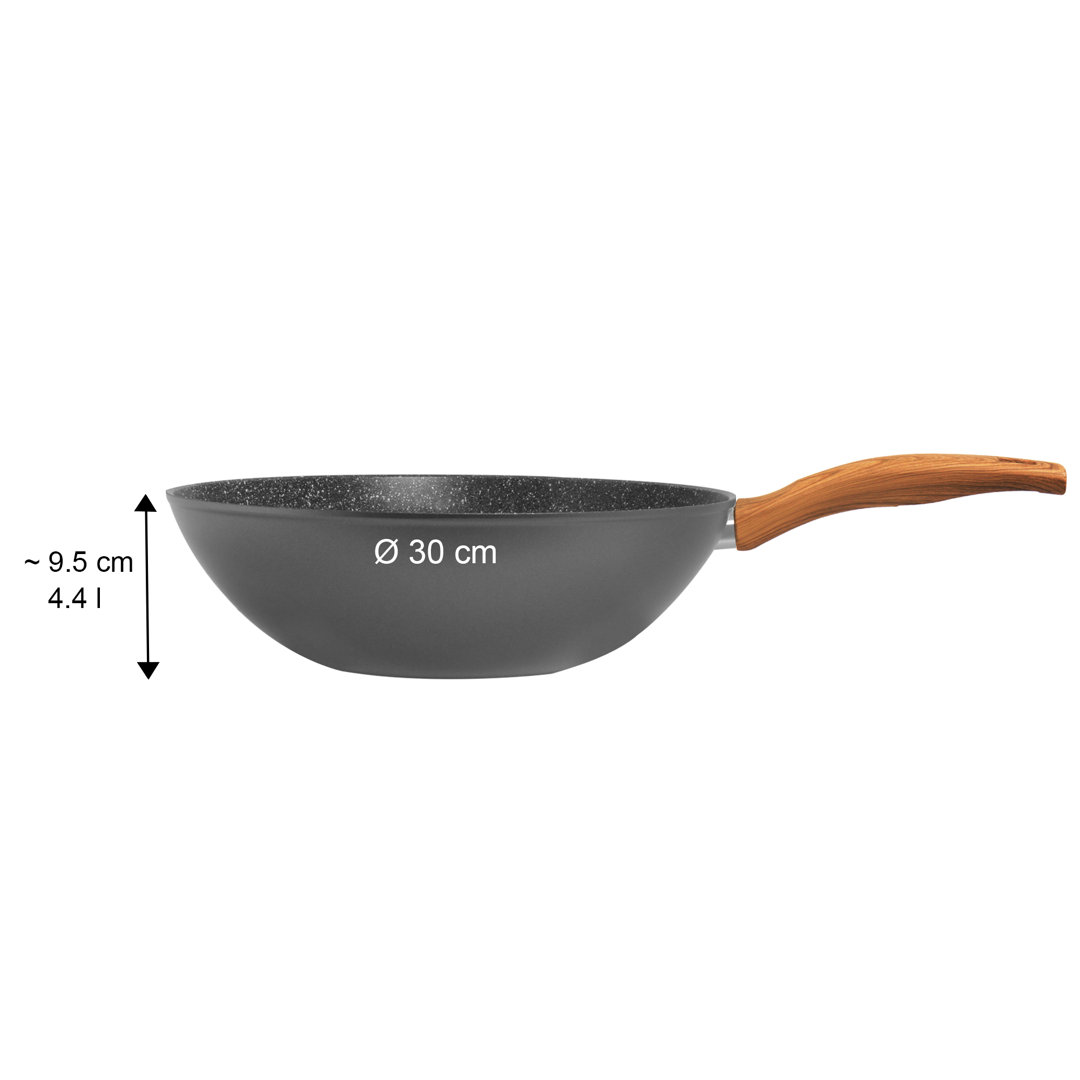 30 cm Antihaft-Wok Back to Nature aus Aluminium