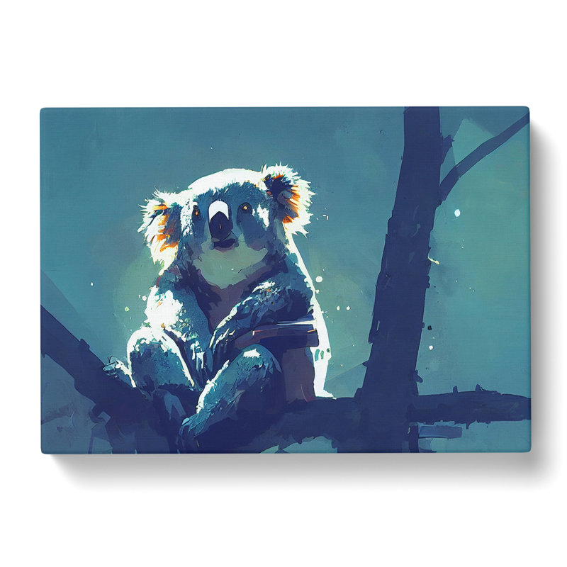 Koala Bear Painting Abstract - Wrapped Canvas, 40cm H x 60cm W x 3cm D
