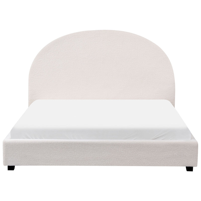 Bed Wood Veneer Bohemond, European Double (140 x 200 cm), White