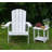 Outdoor Adirondack Chair, Weather-Resistant HIPS Patio Lounge Chair, 1Pcs Fixed Seating For Porch, Garden, Deck, Backyard, White-1113124263