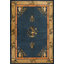 Blue Open Field Floral Medallion Antique Chinese Peking Area Rug