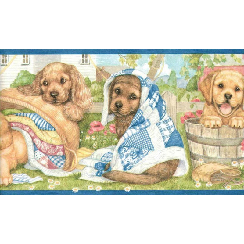 Bordure de blanchisserie chiot