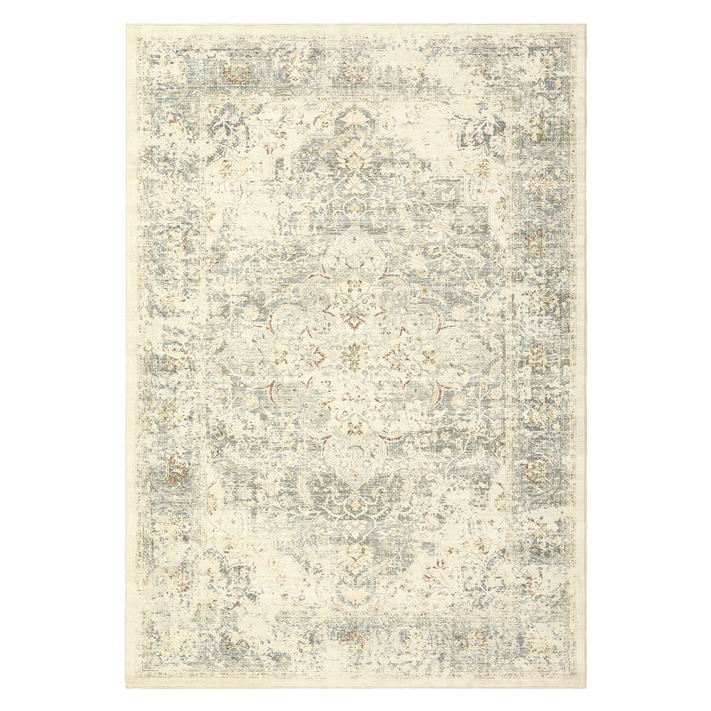 Extra 10x13 Living Room Area Rug Distressed Washable Rug Vintage Floor Carpet Non Slip Backing Foldable Accent Rug for Home Office Light Brown
