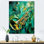 «Trombone Tribute Jazzed Jade III», reproduction d'art sur toile