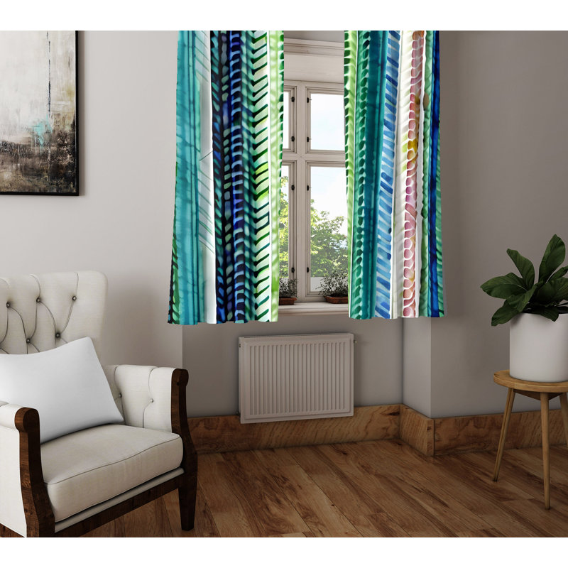 Paire de rideaux semi-transparents en polyester Dhyan, L 20 po x L 52 po