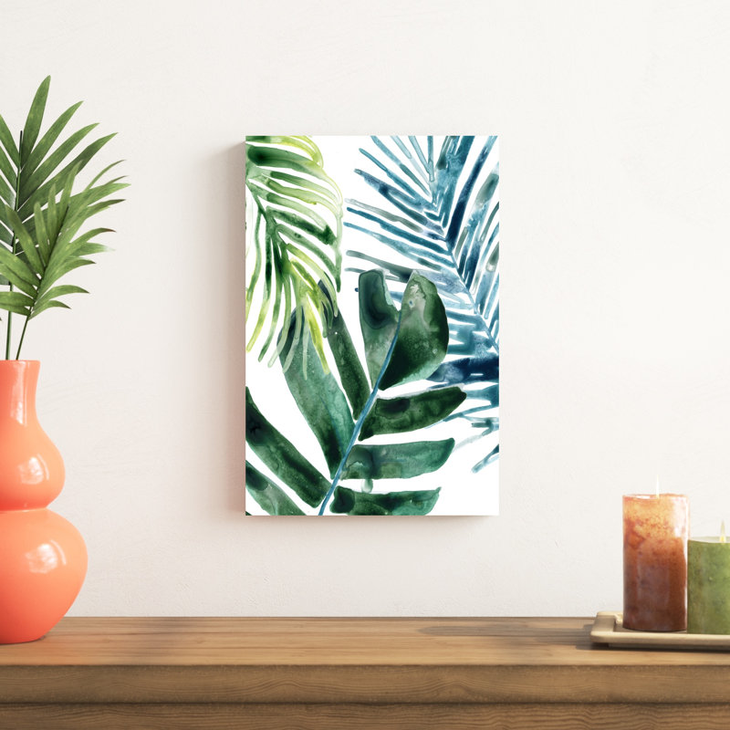 Mélange de feuilles tropicales I, H 18 po x l 12 po x P 1,25 po