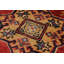 Tapis rouge / bleu en laine noué à la main à motif oriental 4 pi 10 po x 6 pi 7 po Lovorko